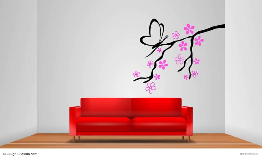 Sofa Wandtattoo Pflanze